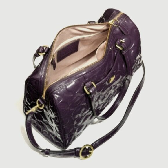 Coach Handbags - COACH PATENT LEATHER BAG - BRAND NEW - NEVER USED - AUBERGINE PURPLE